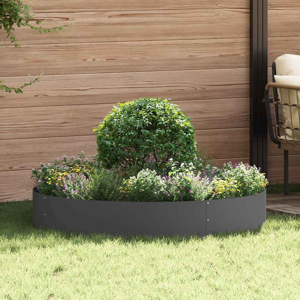 Garten 5 pcs Schwarz 120 x 120 x 20 cm Stahl